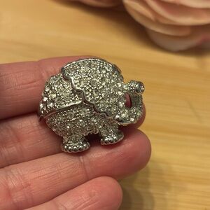 CLEARANCE: Rhinestone Elephant Brooch